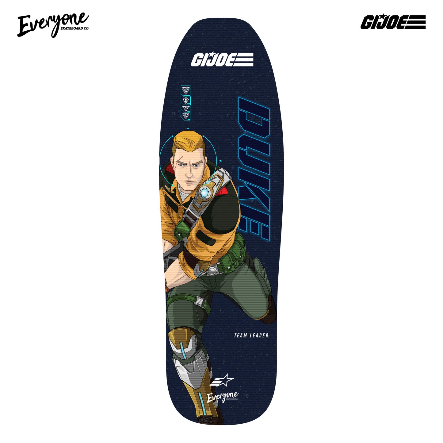 ROADBLOCK and DUKE GI JOE x EVERYONE SKATEBOARD CO LENTICULAR POOL SHAPED DECK
