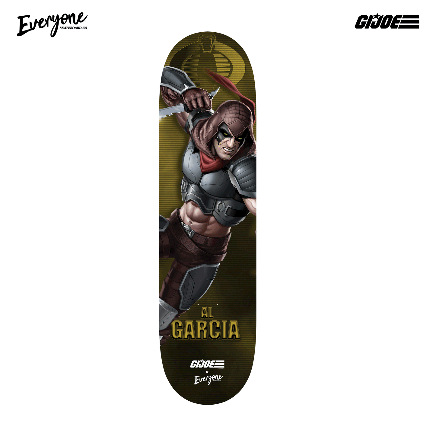 AL GARCIA LIMITED EDITION ZARTAN GI JOE X EVERYONE SKATEBOARD CO LENTICULAR DECK