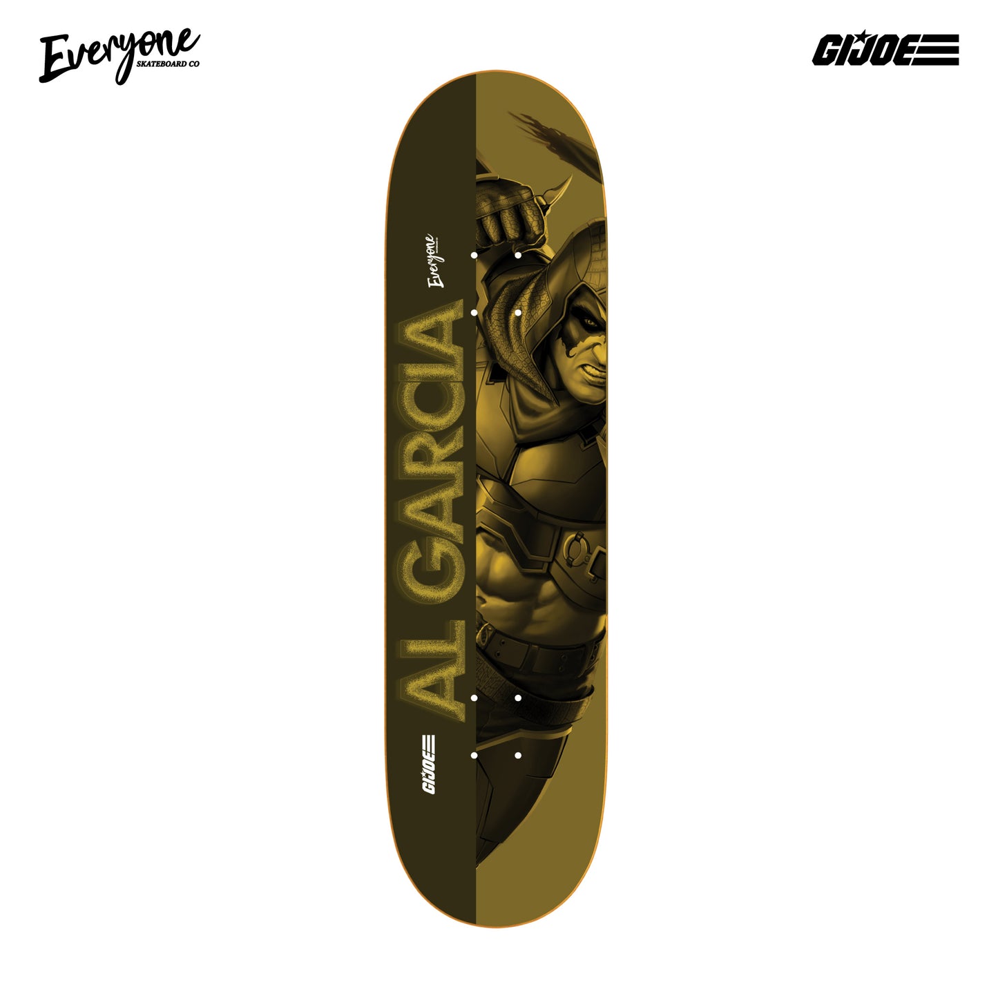 AL GARCIA LIMITED EDITION ZARTAN GI JOE X EVERYONE SKATEBOARD CO LENTICULAR DECK