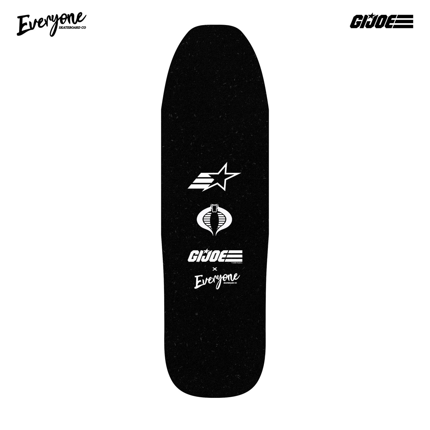 HEROES VS VILLAINS GI JOE X EVERYONE SKATEBOARDS CO POOL SHAPED DECK