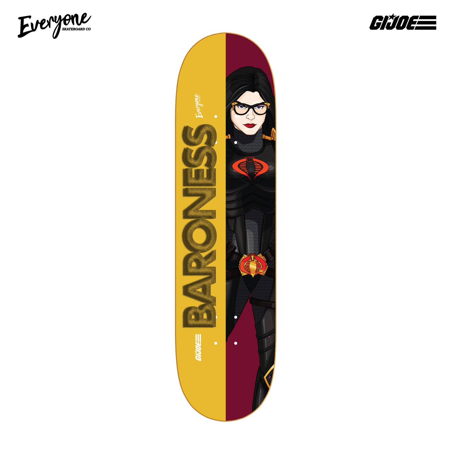 JOEL PEREZ BARONESS GI JOE X &nbsp;X EVERYONE SKATE LENTICULAR DECK