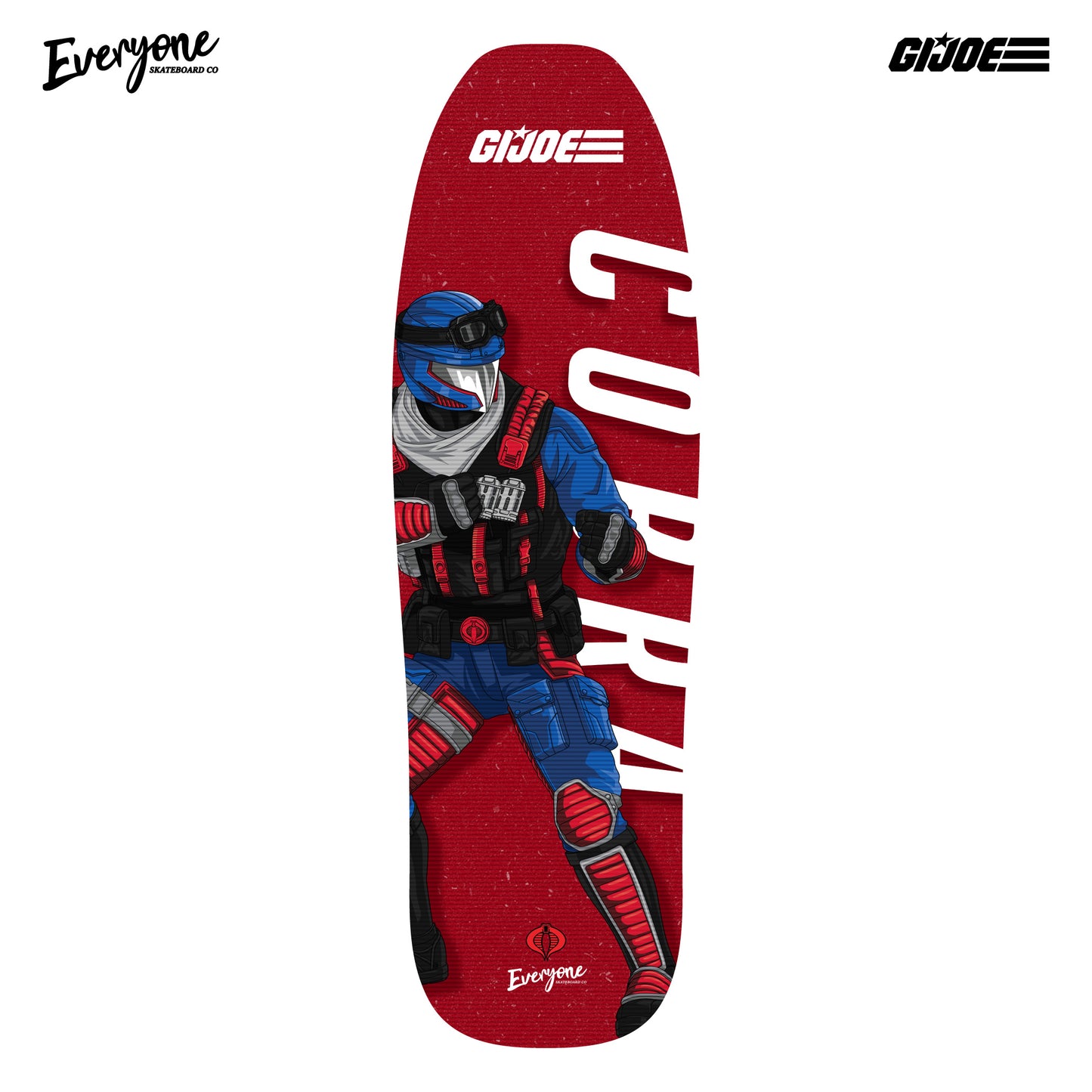 COBRA NINJAS GI JOE X EVERYONE SKATEBOARD CO LENTICULAR POOL SHAPED BOARD