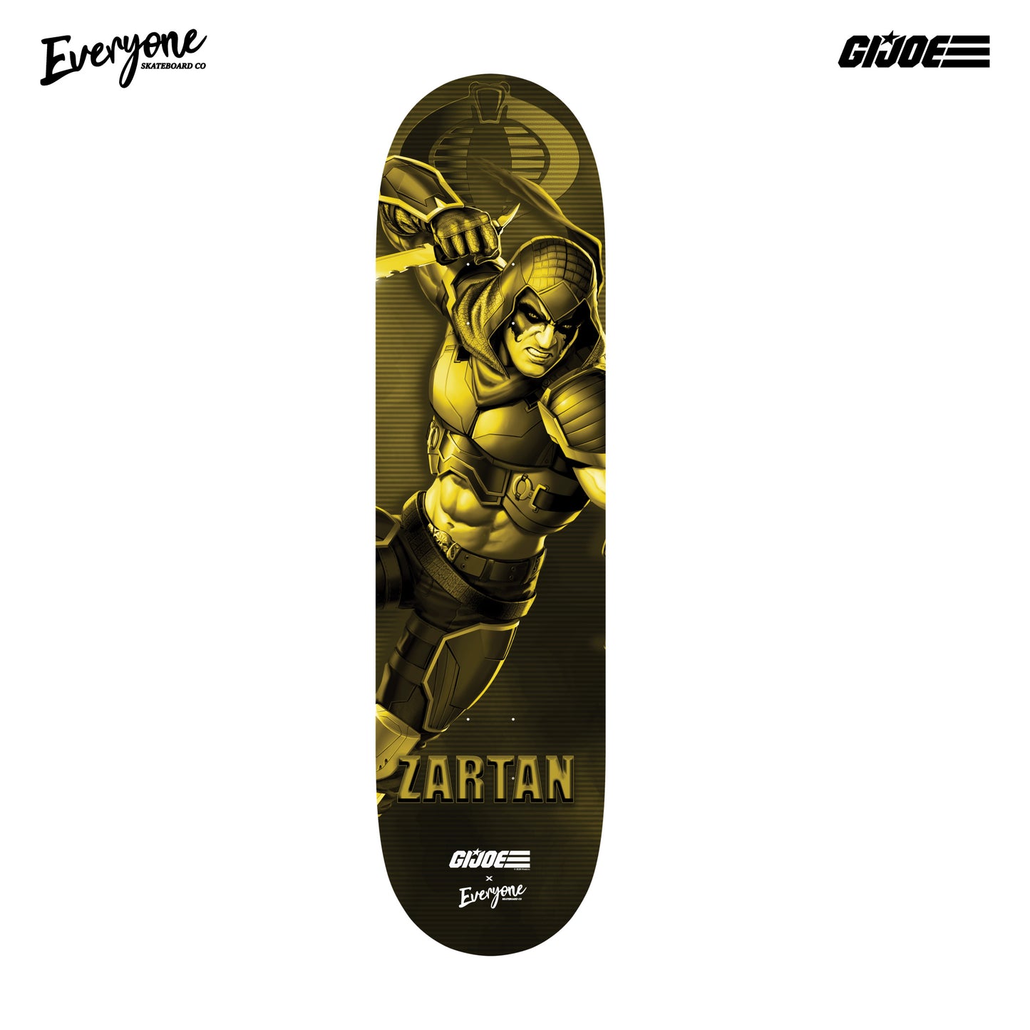 AL GARCIA LIMITED EDITION ZARTAN GI JOE X EVERYONE SKATEBOARD CO LENTICULAR DECK