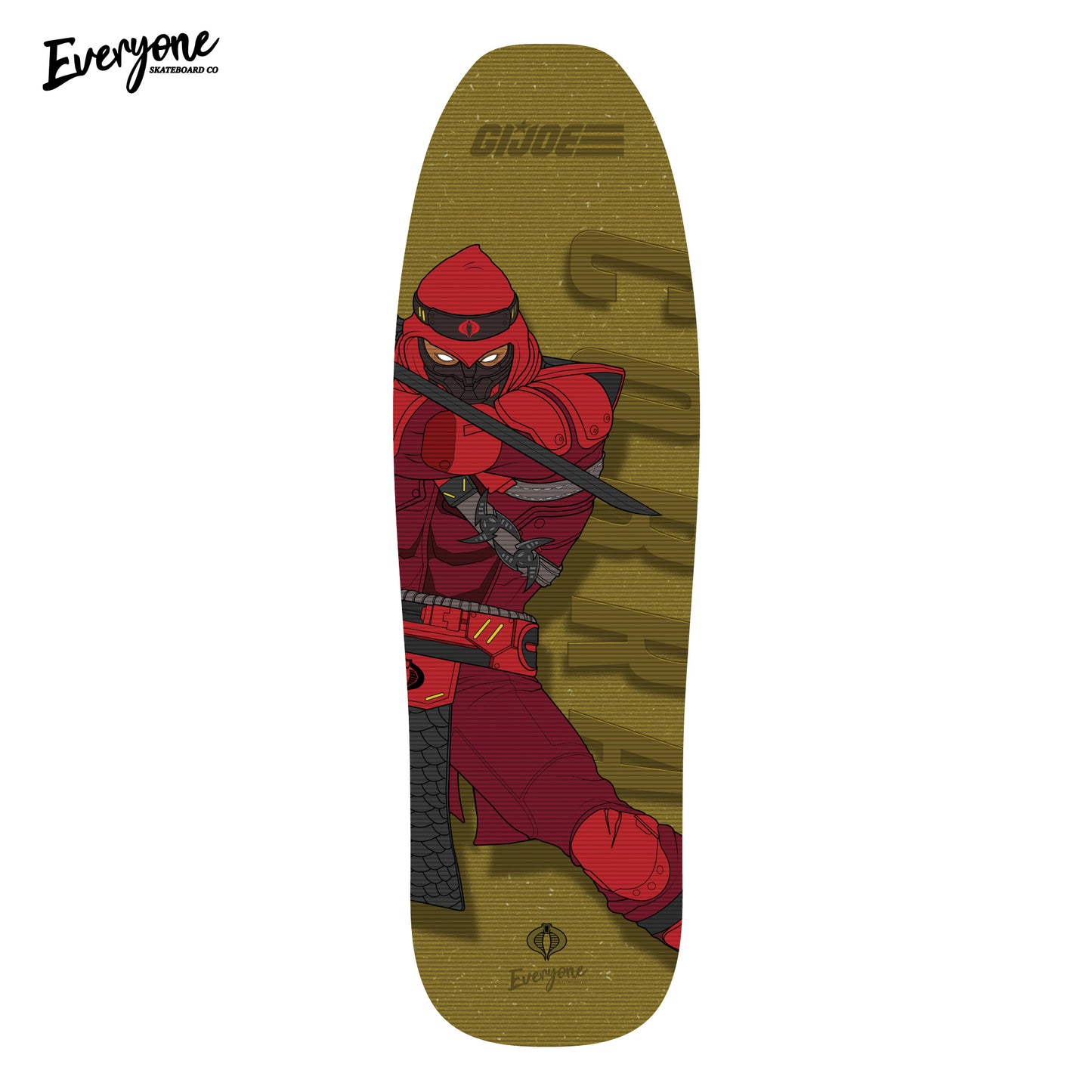GOLD COBRA NINJAS LIMITED EDITION LENTICULAR POOL SHAPE DECK