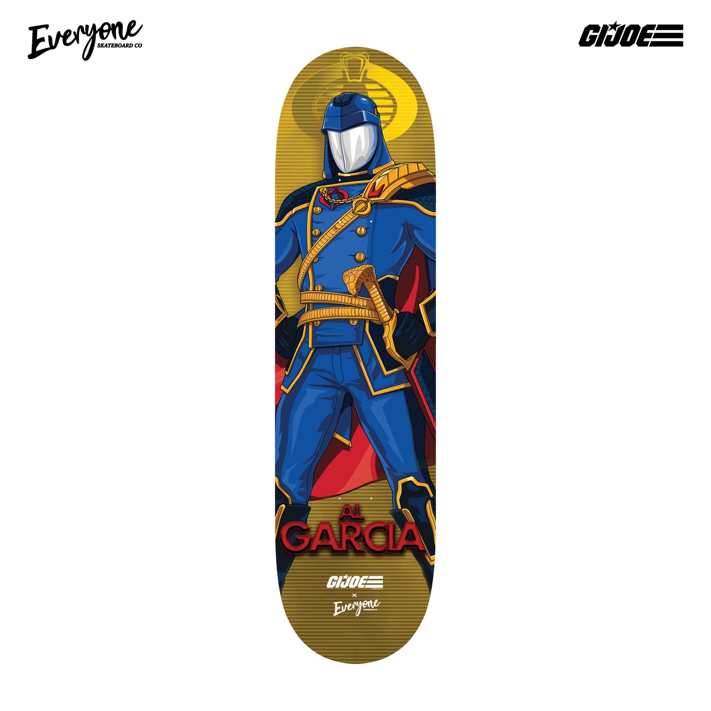 AL GARCIA COBRA COMMANDER GI JOE X EVERYONE SKATEBOARD CO PRO MODEL