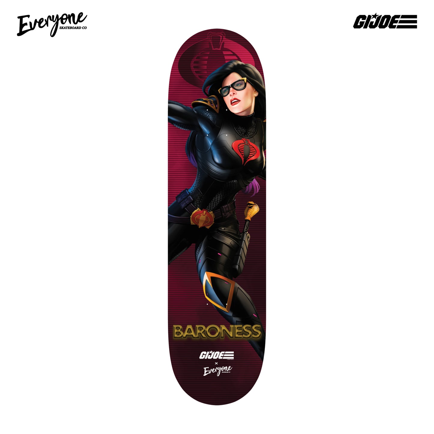 JOEL PEREZ BARONESS GI JOE X &nbsp;X EVERYONE SKATE LENTICULAR DECK